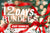 12 Days of Bundles STKR banner. looks like a present with red bows and white snowflakes. December 01-12