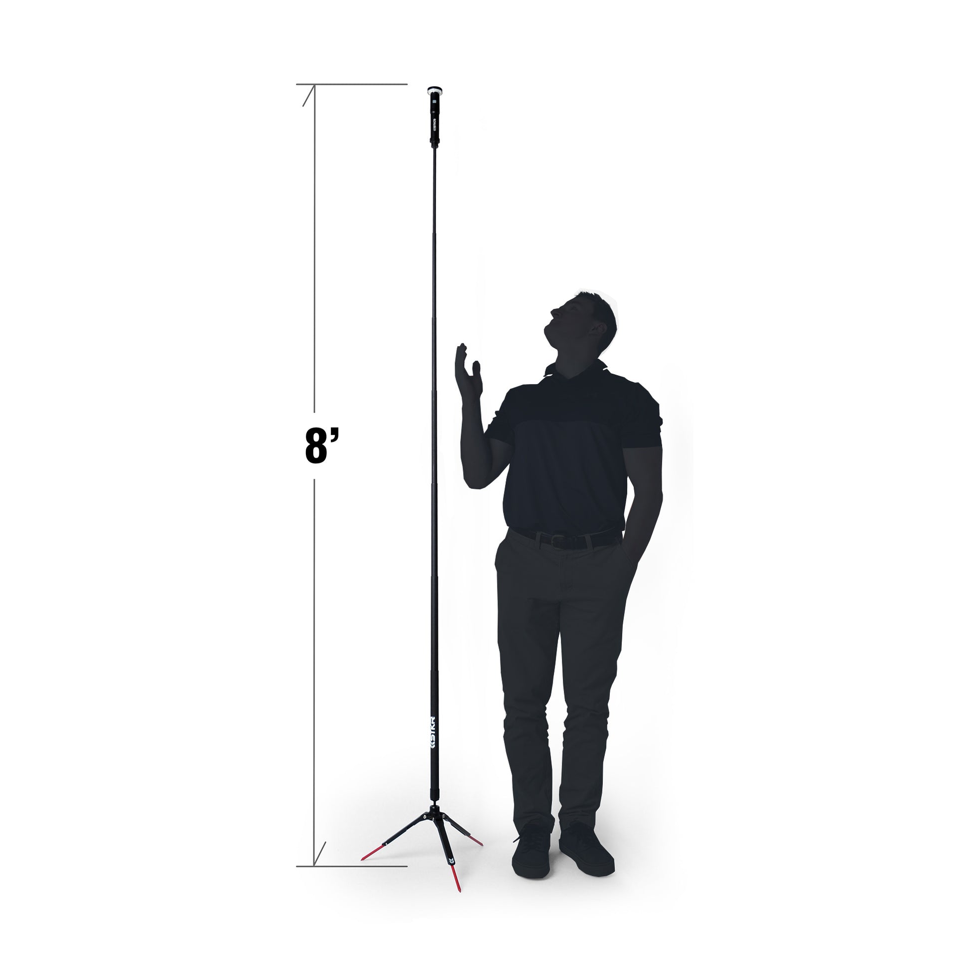 FLi-PRO height comparison to a man's silhouette