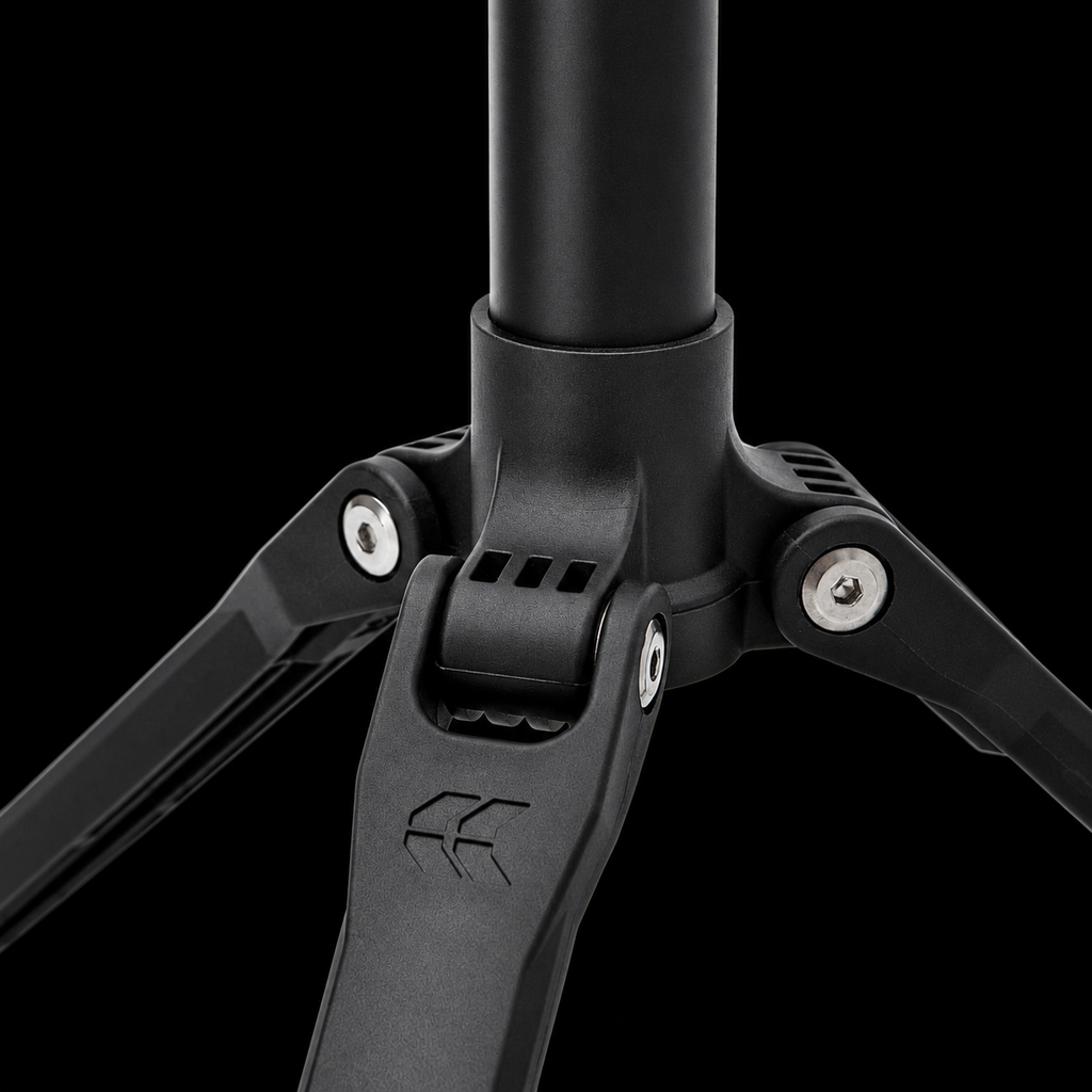 FLi-LITE tripod joint detail on black