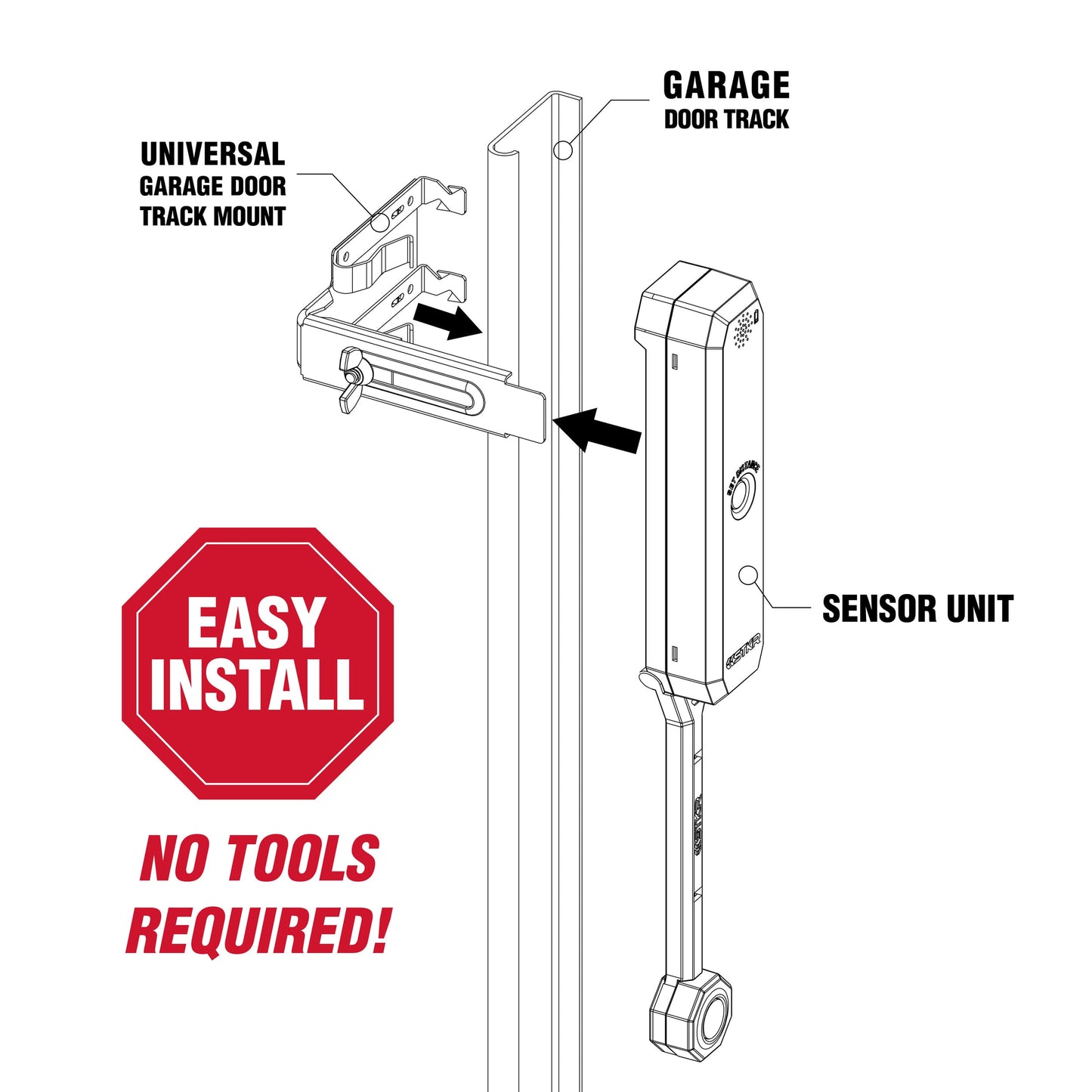 Adjustable Garage Side Parking Sensor-Garage Parking Assist-STKR Concepts