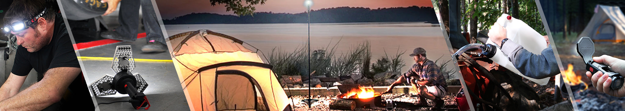 camping hiking collection banner