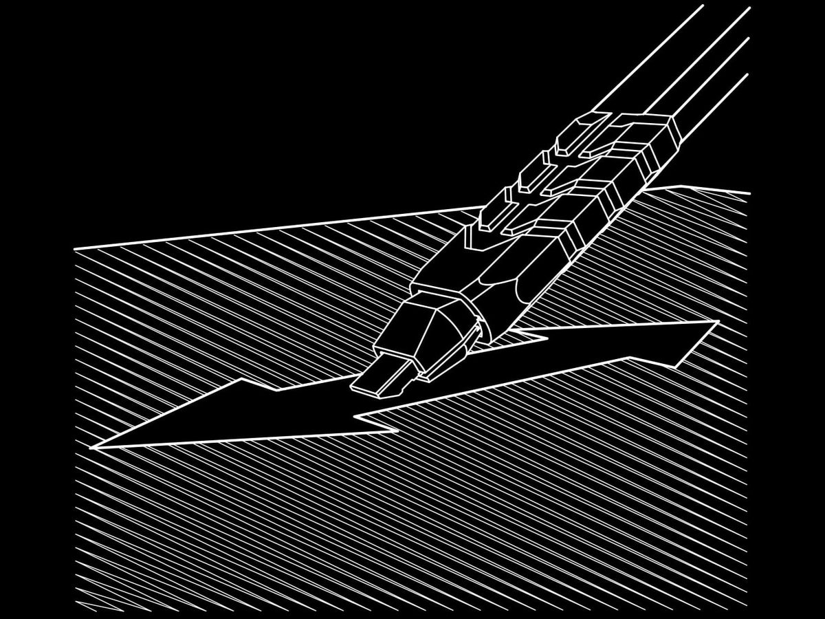 Drawing: rubbing the DURA Lead tip across a rough surface to shape the edge