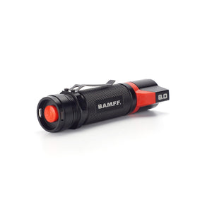 BAMFF 8.0 dual LED flashlight with tactical tail switch position | STKR Concepts - striker flashlight