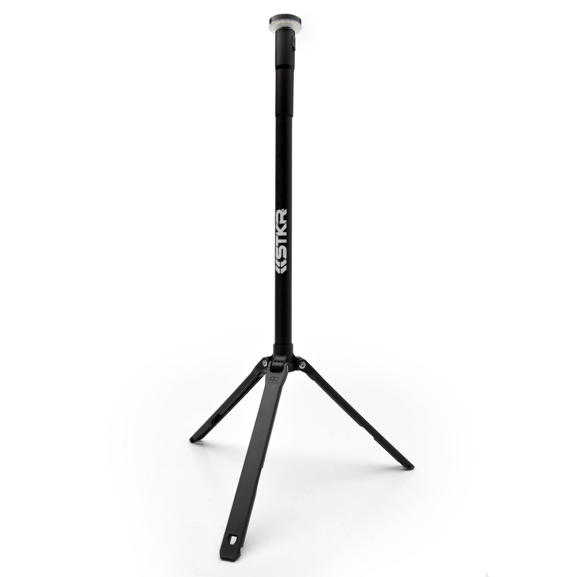 Fli Telescoping Mobile Area Light standing at its shortest height on a white studio background