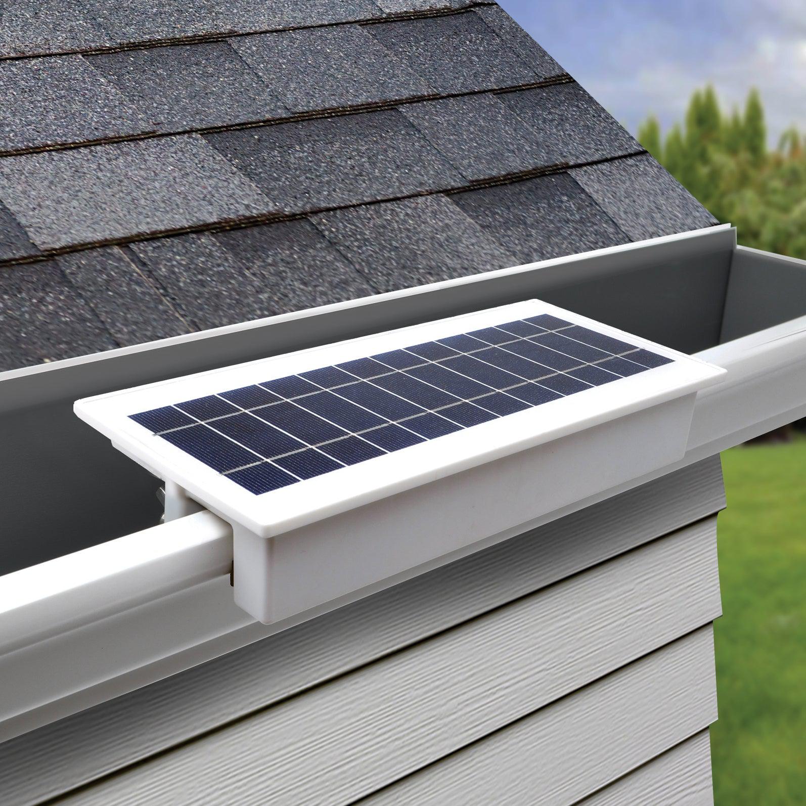 Solar Gutterbox EZ Solar Home Security Floodlight - Gutter Mounted - STKR Concepts