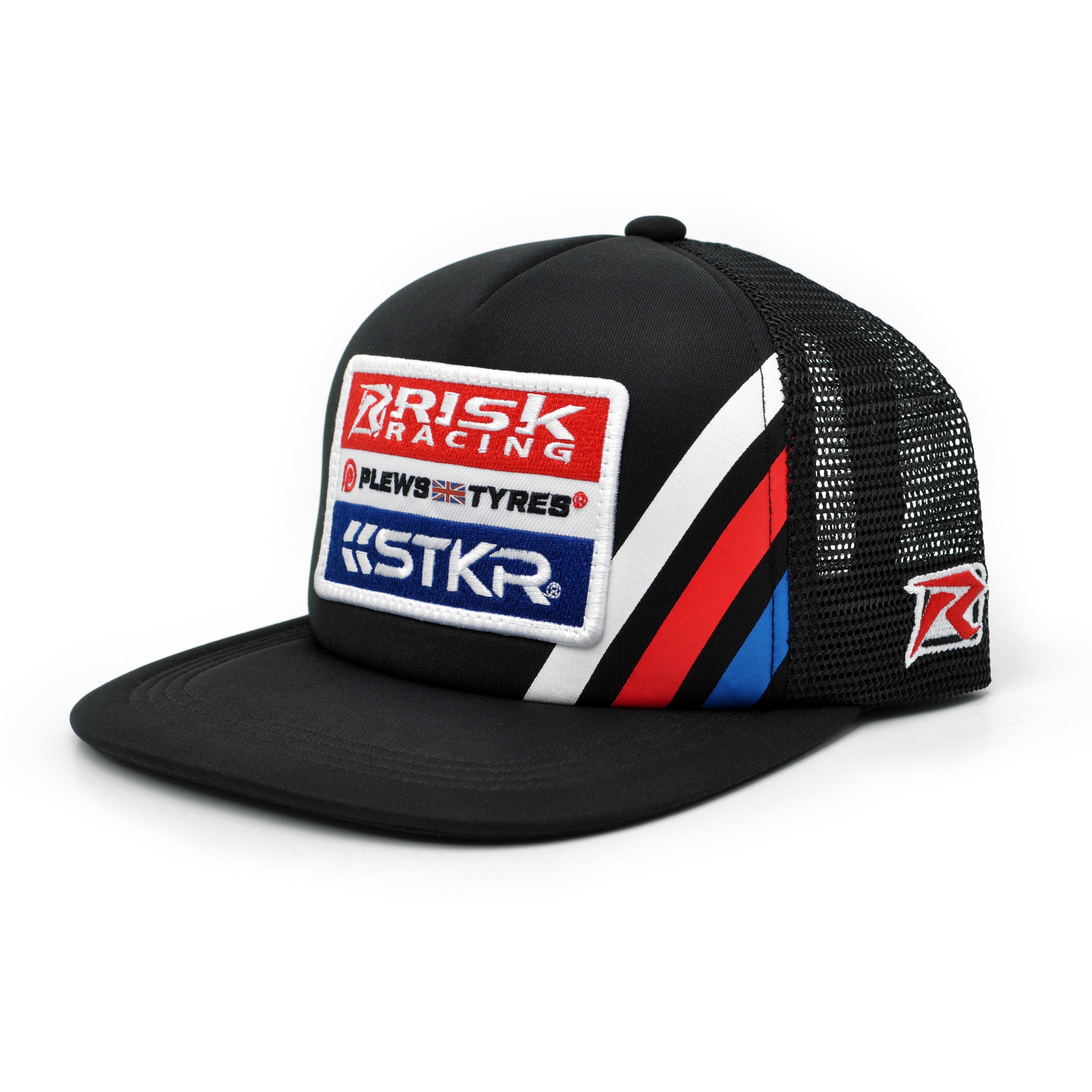 Risk Racing, Plews Tyres, and STKR Black Trucker Snapback Hat