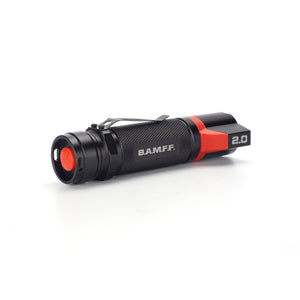 BAMFF 2.0 dual LED flashlight with tactical tail switch position | STKR Concepts - striker flashlight
