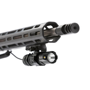 Striker Concepts B.A.M.F.F. 10.0 Dual LED Tactical Flashlight mounted on gun front