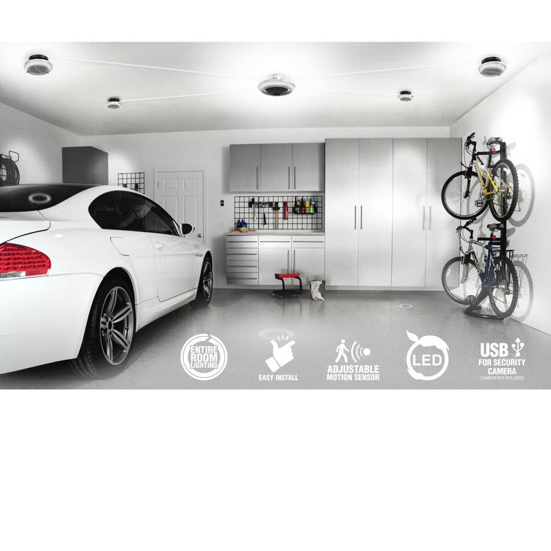 Mpi Multi Point M.P.I. Motion Activated Garage Ceiling Light System With 5 Points of ...