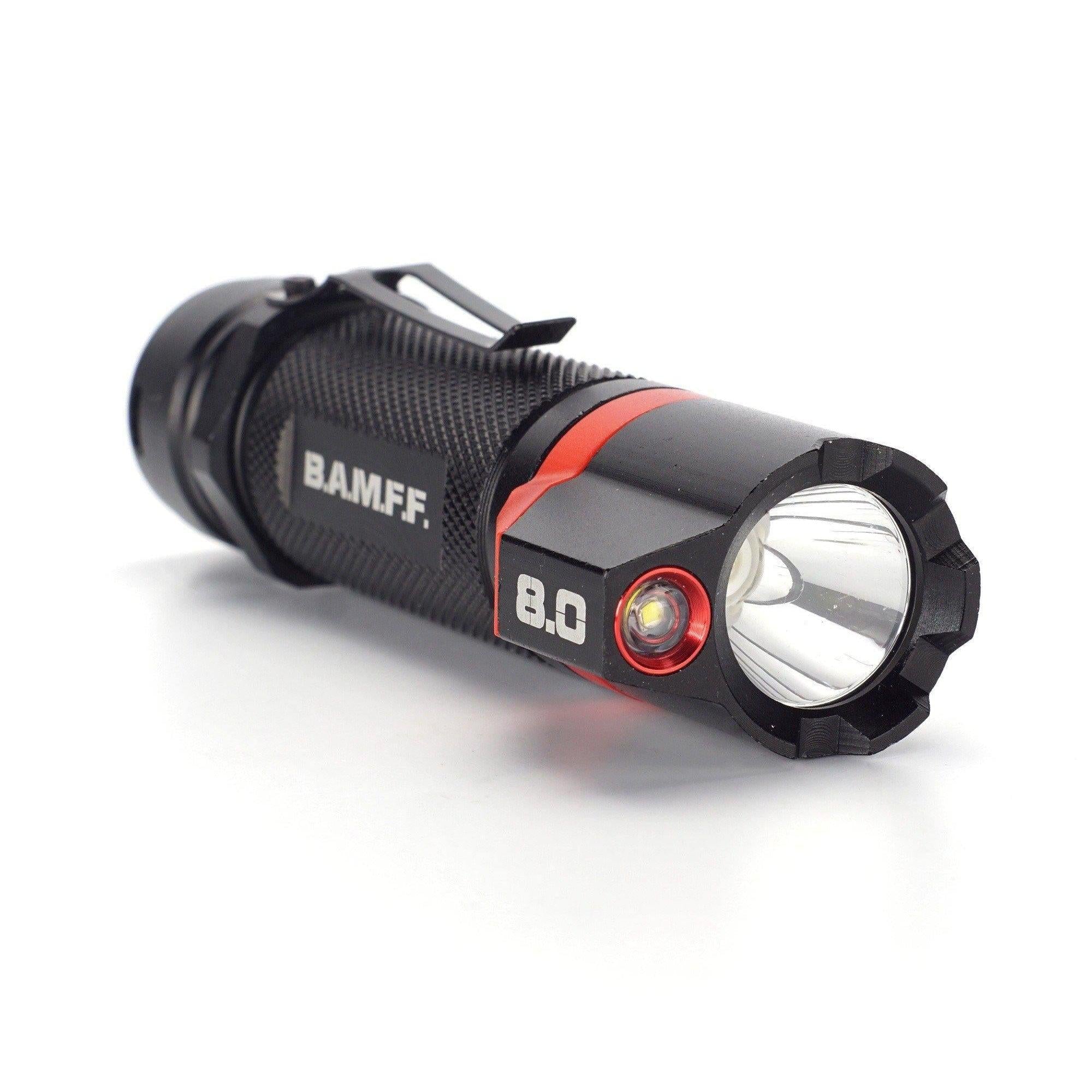 BAMFF 8.0 dual LED flashlight long distance and area lighting in one | STKR Concepts - striker flashlight